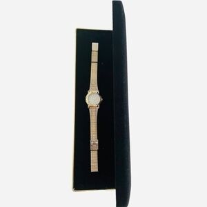 Vintage Oleg Cassini Silver-Gold Stainless Steel Women's Watch Certificate New